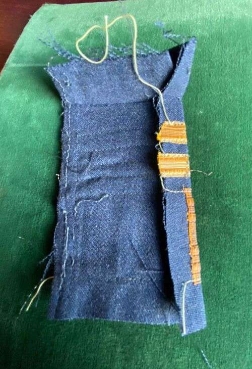 RHODESIA AIR FORCE AIR MARSHALL,GOLD BRAID SEWN-ON NAVY CLOTH,MESS DRESS RANK