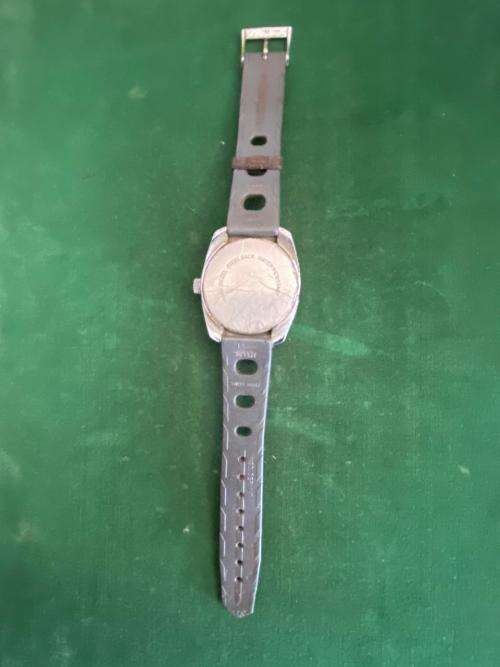 VINTAGE SINDACO 17 JEWELS MENS WATCH-WORKING CONDITION-SWISS MADE MEN`S BLUE DIAL DATE WATCH