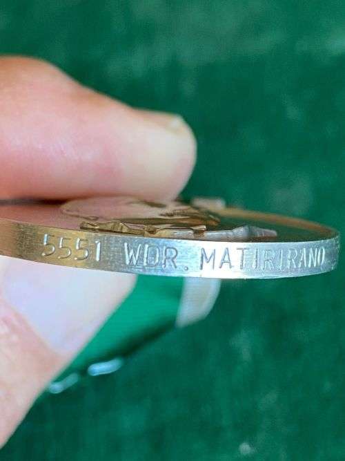 RHODESIAN FULL SIZE PRISON SERVICE MEDAL NAMED TO 5551 WDR MATIRIRANO