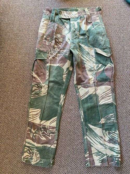 RHODESIAN CAMO TROUSERS-SIZE 34 PIPE LENGTH-MEASURES 73 CM-CONDITION USED BUT GOOD