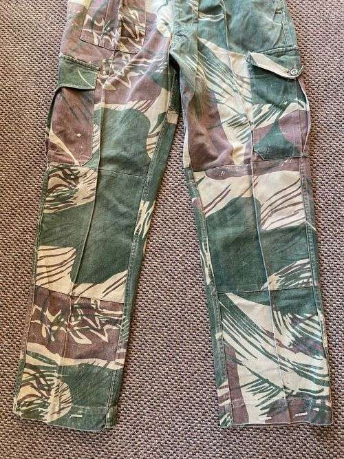 RHODESIAN CAMO TROUSERS-SIZE 34 PIPE LENGTH-MEASURES 73 CM-CONDITION USED BUT GOOD