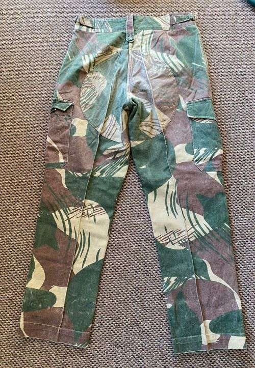 RHODESIAN CAMO TROUSERS-SIZE 34 PIPE LENGTH-MEASURES 73 CM-CONDITION USED BUT GOOD