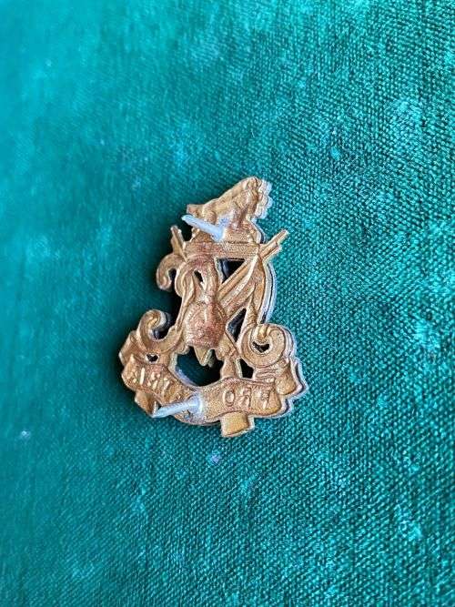 NATAL CARBINEERS BI-METAL COLLAR BADGE-WORN POST 1964-PINS INTACT