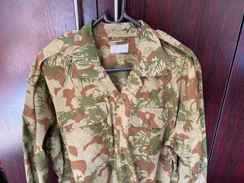 POLICE SPECIAL TASK FORCE 2ND PATTERN CAMO LONG SLEEVE SHIRT-SIZE  EXTRA LARGE-MEASURES 70 CM ARMPIT