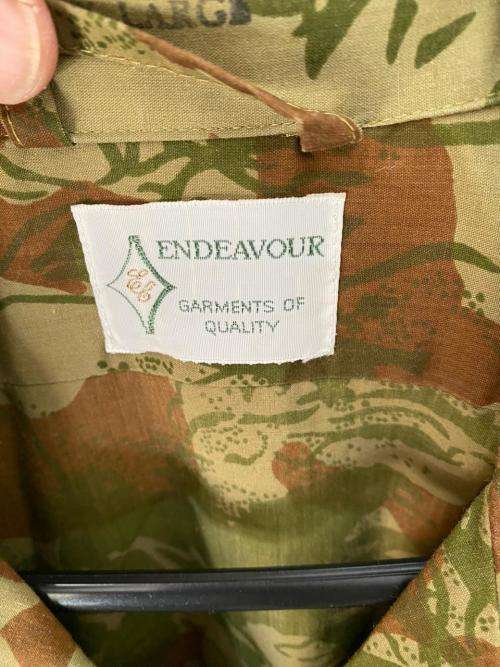 POLICE SPECIAL TASK FORCE 2ND PATTERN CAMO LONG SLEEVE SHIRT-SIZE  EXTRA LARGE-MEASURES 70 CM ARMPIT