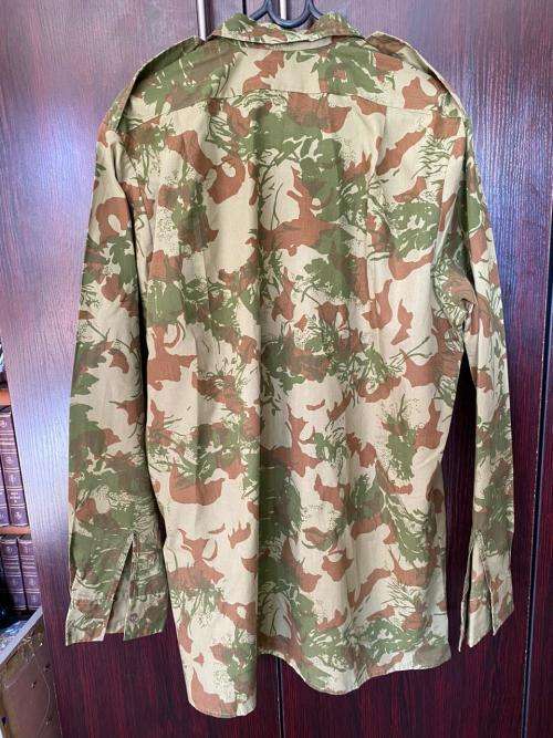 POLICE SPECIAL TASK FORCE 2ND PATTERN CAMO LONG SLEEVE SHIRT-SIZE  EXTRA LARGE-MEASURES 70 CM ARMPIT