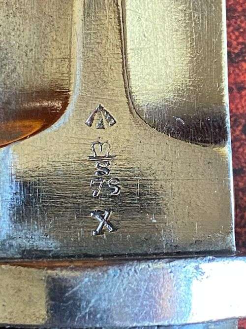 BRITISH 1888 BAYONET,MADE BY SANDERSON FOR THE LEE MATFORD RIFLE-COMES WITH LEATHER SCABBARD AND FRO