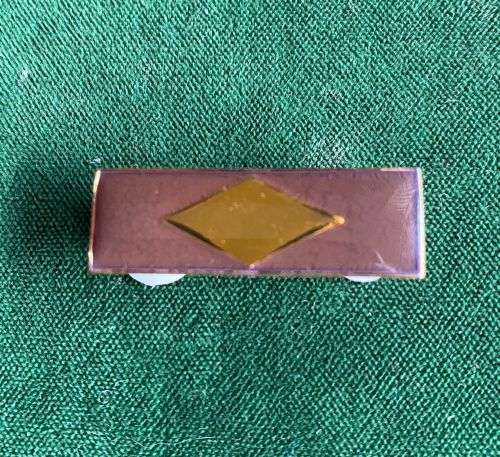 SWA CHAPLAIN BERET BAR- PURPLE/GOLD DIAMOND-APPROVED IN 1986-ORIGINAL- 2 PINS