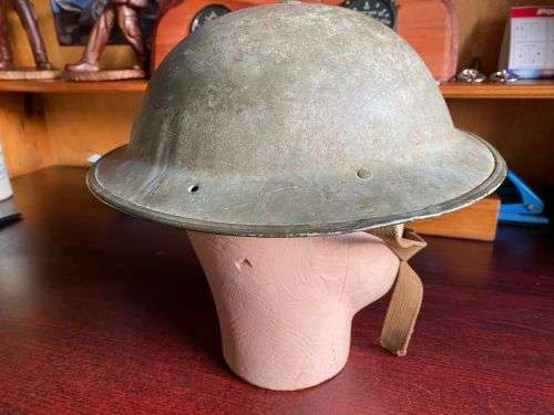 WW2 SA MADE `BRODIE HELMET` COMES WITH LINER AND CHIN STRAP