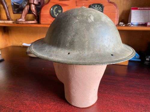 WW2 SA MADE `BRODIE HELMET` COMES WITH LINER AND CHIN STRAP