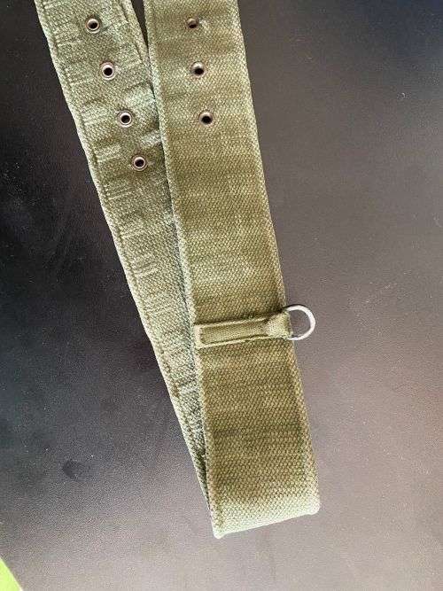 OLIVE GREEN,RHODESIAN PATTERN 63 WEBBING BELT EXTENDED LENGTH 118 CM