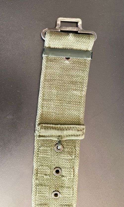 OLIVE GREEN,RHODESIAN PATTERN 63 WEBBING BELT EXTENDED LENGTH 118 CM