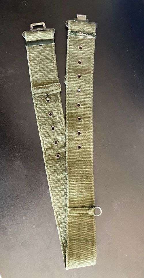 OLIVE GREEN,RHODESIAN PATTERN 63 WEBBING BELT EXTENDED LENGTH 118 CM