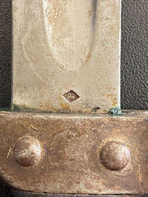 FRENCH 1892 PATTERN BAYONET FOR THE BERTHIER INFANTRY RIFLE-FIRST PATERN WITH BLACK COMPOSITION GRIP