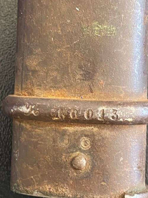 FRENCH 1892 PATTERN BAYONET FOR THE BERTHIER INFANTRY RIFLE-FIRST PATERN WITH BLACK COMPOSITION GRIP