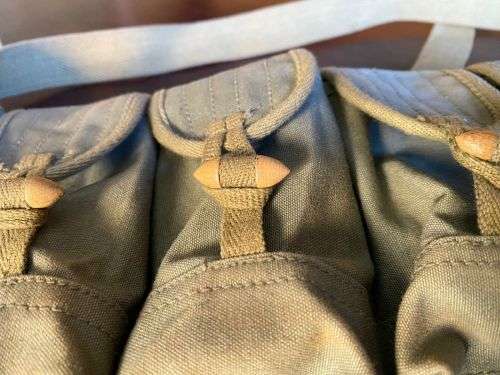 RHODESIA BUSH WAR PERIOD-ORIGINAL CHI COM SKS TEN POCKET BANDOLIER FOR 10 ROUND STRIPPER CLIPS-GOOD