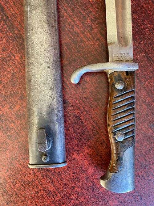 German M 1898/05 WW1 Mauser Butcher Blade Bayonet 49 cm Makers Stamp Weyersberg Kirschbaum