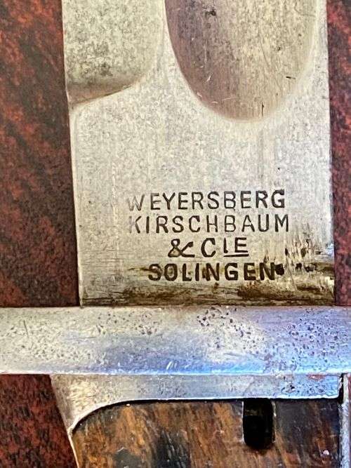 German M 1898/05 WW1 Mauser Butcher Blade Bayonet 49 cm Makers Stamp Weyersberg Kirschbaum