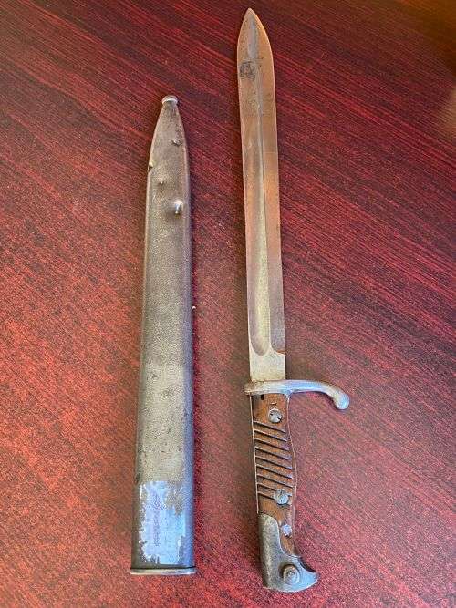 German M 1898/05 WW1 Mauser Butcher Blade Bayonet 49 cm Makers Stamp Weyersberg Kirschbaum