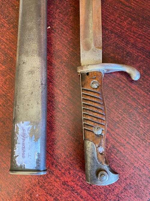 German M 1898/05 WW1 Mauser Butcher Blade Bayonet 49 cm Makers Stamp Weyersberg Kirschbaum