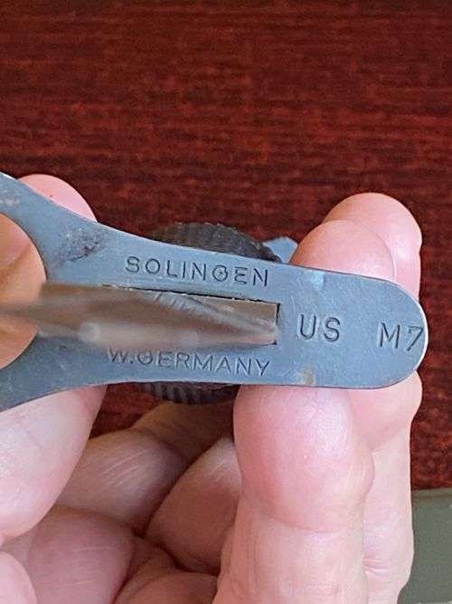 USA M7 BAYONET,MADE BY SOLINGEN GERMANY-SCABBARD AND BAYONET IS IN VERY GOOD CONDITION,EWITHOUT ANY
