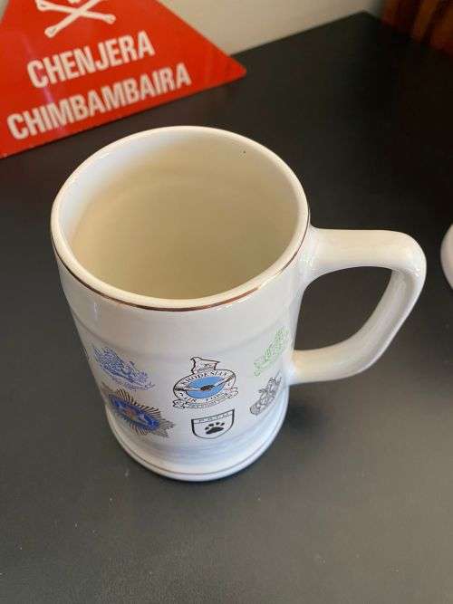 RHODESIAN OPERATION HURRICANE MUG 1972/76-NOBEL POTTERIES STAMP -HEIGHT 15,5CM-GOOD CONDITION