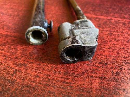 BRITISH SPIKE BAYONET WITH METAL SCABBARD