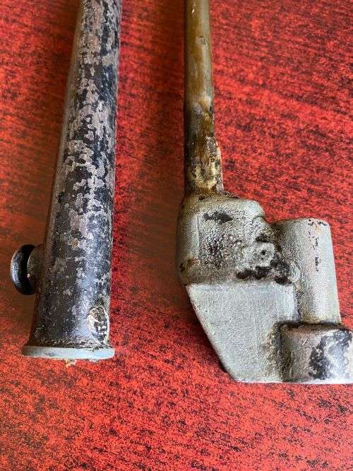 BRITISH SPIKE BAYONET WITH METAL SCABBARD