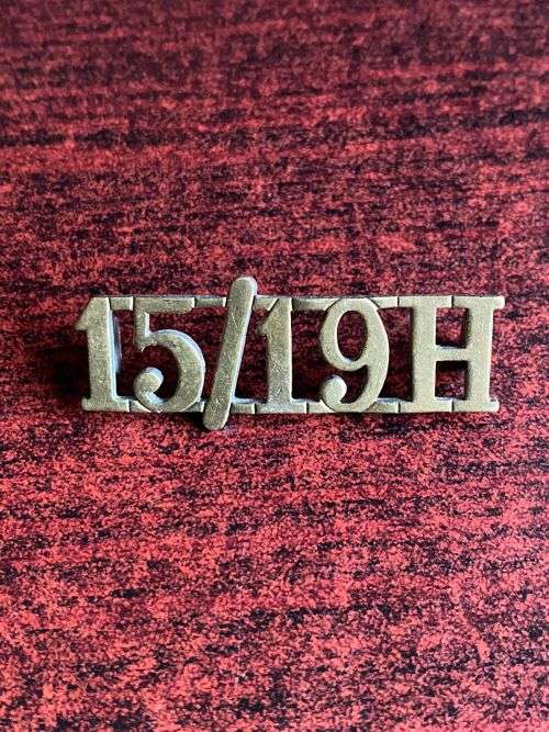 15/19 TH HUSSARS TITLE-WORN PRE 1922- 2 LUGS