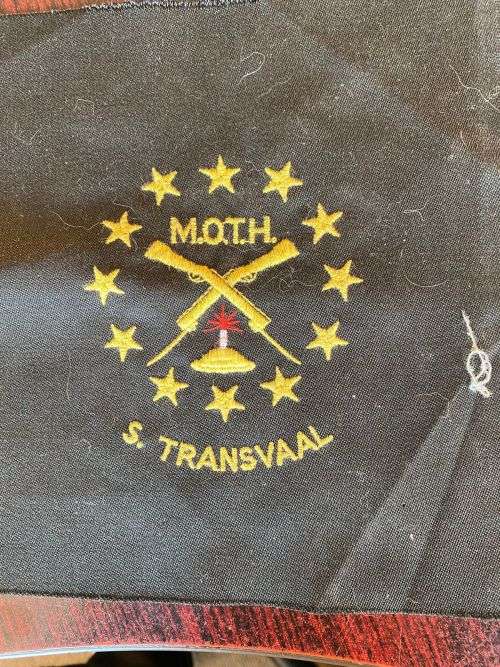 MOTH BLAZER BADGE,PIN BADGE AND SAAF SILK CLOTH -SOLD TOGETHER