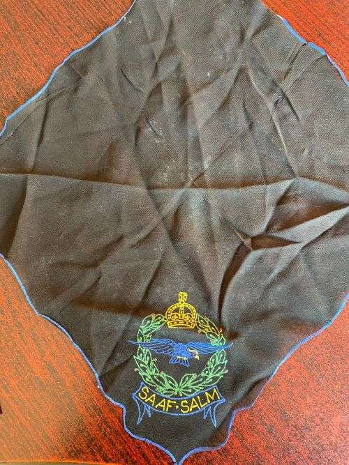 MOTH BLAZER BADGE,PIN BADGE AND SAAF SILK CLOTH -SOLD TOGETHER