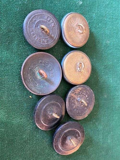 MIXED LOT OF 7 POLICE BUTTONS-SOLD TOGETHER
