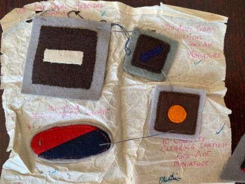AUSTRALIAN WW2 HOSPITAL PATCHES-ORIGINAL -5 SOLD TOGETHER