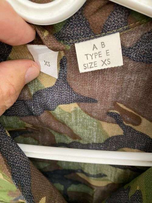 ORIGINAL RECCE COPY TYPE E TANZANIAN CAMO LONG SLEEVE SHIRT-SIZE XS-MEASURES 46CM ARMPIT TO ARMPIT-C