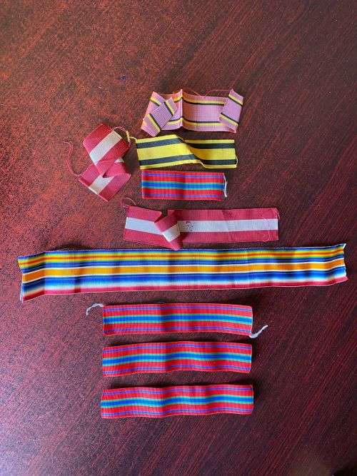 MIXED LOT OF RIBBONS-SOLD TOGETHER-THE LONGEST IS 36 CM