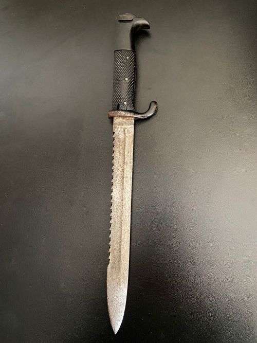GERMAN 1898 MODEL BAYONET MADE BY ERFURT-LEATHER GRIPS AND ISSUED TO THE SCHUTZTRUPPE IN GERMAN SWA-