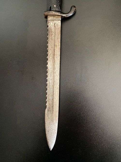 GERMAN 1898 MODEL BAYONET MADE BY ERFURT-LEATHER GRIPS AND ISSUED TO THE SCHUTZTRUPPE IN GERMAN SWA-