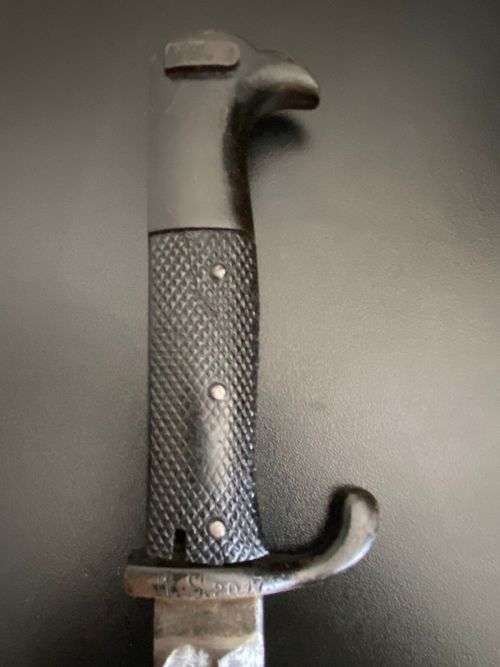 GERMAN 1898 MODEL BAYONET MADE BY ERFURT-LEATHER GRIPS AND ISSUED TO THE SCHUTZTRUPPE IN GERMAN SWA-