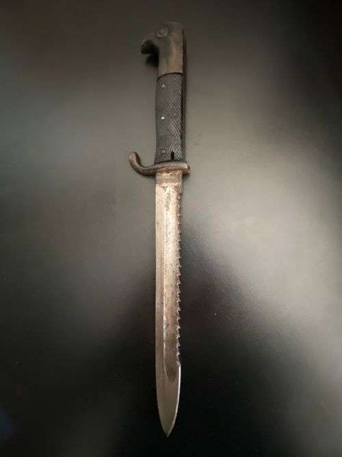 GERMAN 1898 MODEL BAYONET MADE BY ERFURT-LEATHER GRIPS AND ISSUED TO THE SCHUTZTRUPPE IN GERMAN SWA-