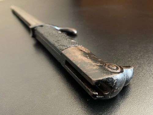 GERMAN 1898 MODEL BAYONET MADE BY ERFURT-LEATHER GRIPS AND ISSUED TO THE SCHUTZTRUPPE IN GERMAN SWA-