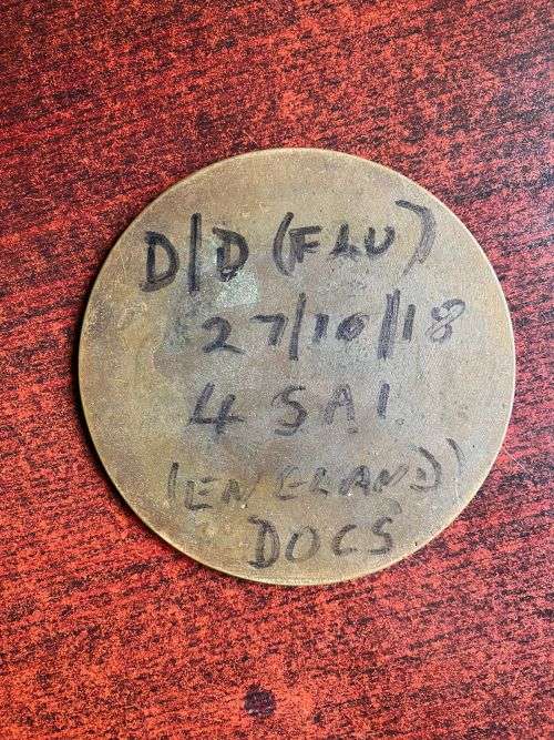 WW1 DEATH PLAQUE-JAMES ERASMUS VERSTER-1ST SAI NO 21384-DIED ON SERVICE UK 27/10/1918-COMES WITH 3 P