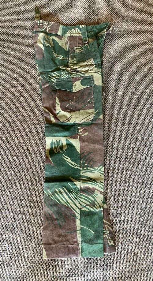 RHODESIAN CAMO TROUSERS-SIZE 30-PIPE LENGTH 74CM