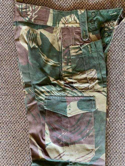 RHODESIAN CAMO TROUSERS-SIZE 30-PIPE LENGTH 74CM