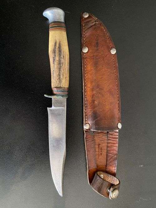 WILLIAM RODGERS-CUT MY WAY-SHEFFIELD ENGLAND-DAGGER-WITH ORIGINAL LEATHER SHEATH-TOTAL LENGTH 220 CM