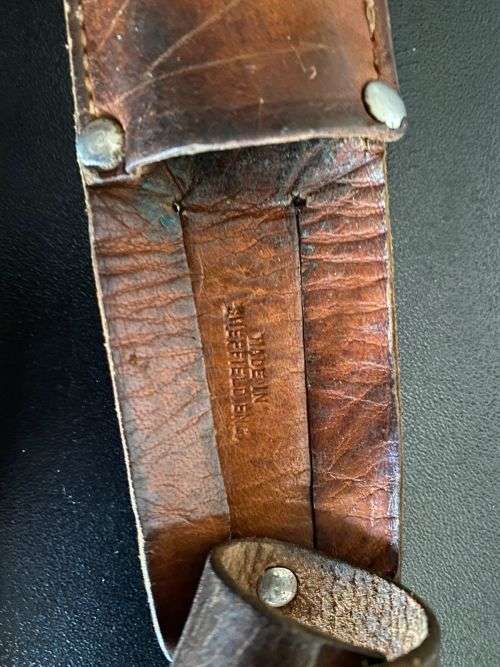 WILLIAM RODGERS-CUT MY WAY-SHEFFIELD ENGLAND-DAGGER-WITH ORIGINAL LEATHER SHEATH-TOTAL LENGTH 220 CM
