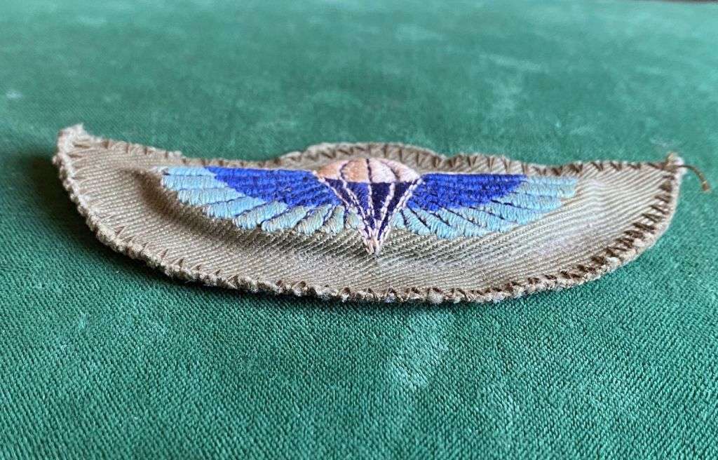 RHODESIAN SAS PARACHUTE WINGS FOR CAMOUFLAGE UNIFORMS-WORN 1960`S-1980-PADDED