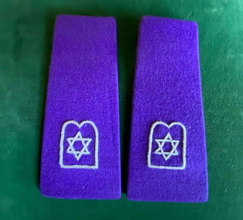 JEWISH CHAPLAIN,FIELD DRESS EPAULETTE SLIP ON PAIR
