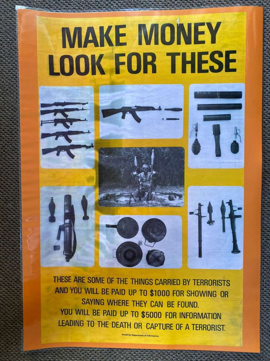 LARGE LAMINATED,RHODESIAN POSTER-MEASURES 84X60 CM