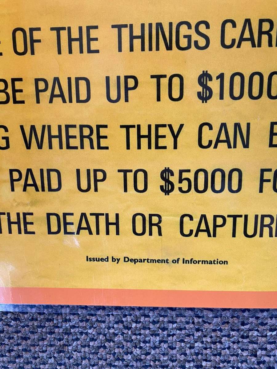 LARGE LAMINATED,RHODESIAN POSTER-MEASURES 84X60 CM