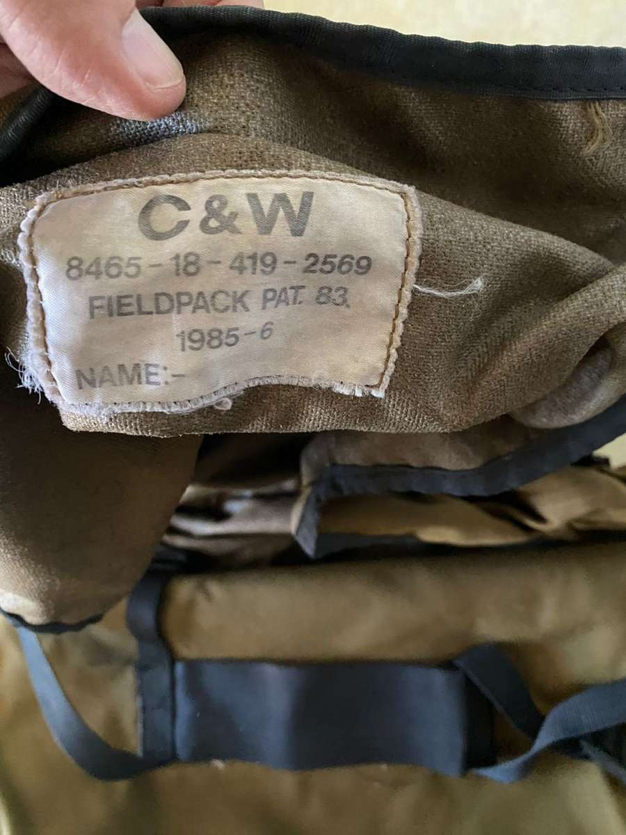 SADF PATTERN 83 LARGE BACK PACK WITH H FRAME-GOOD AND COMPLETE CONDITION